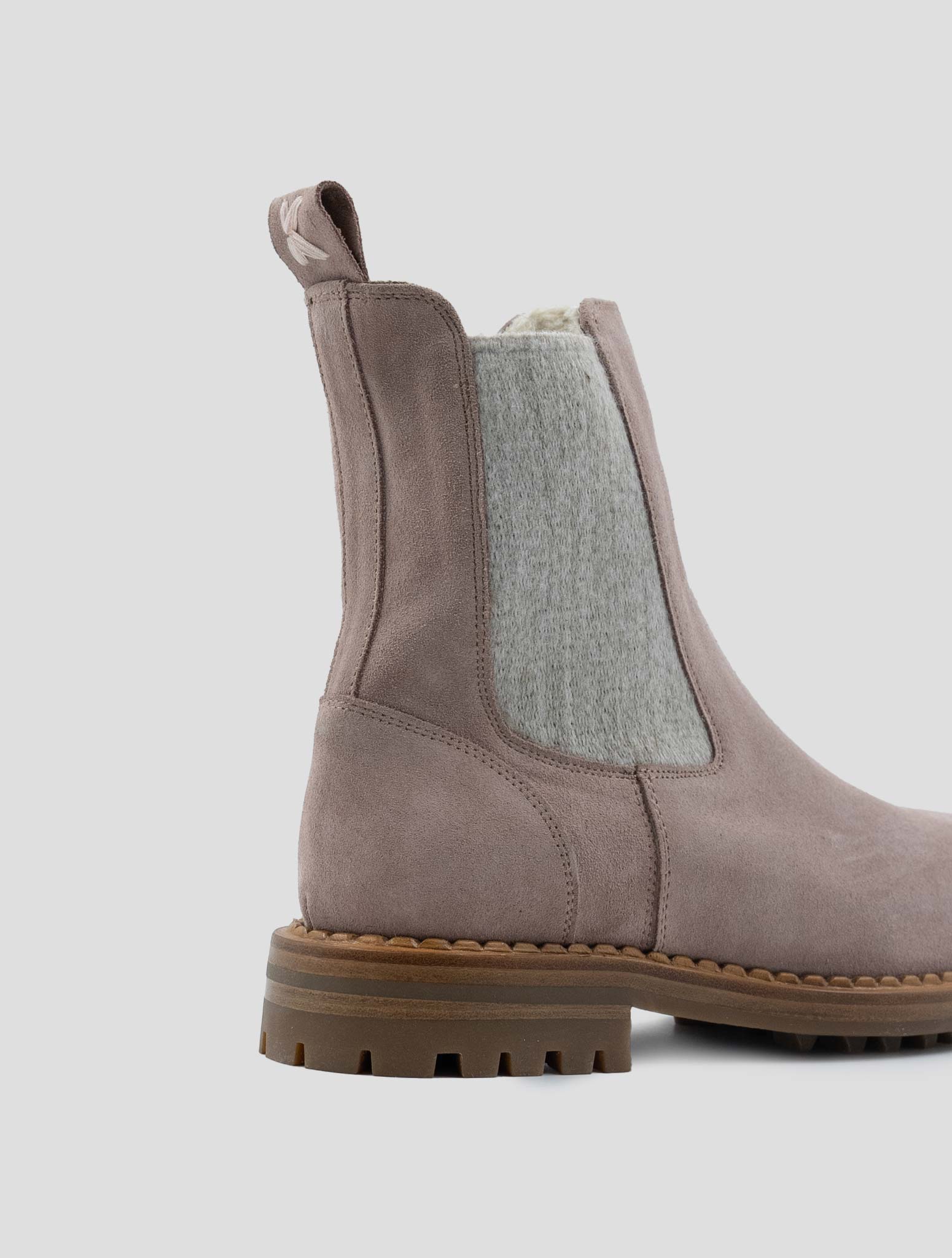 Kiton Pink Leather Suede With Fur Boots