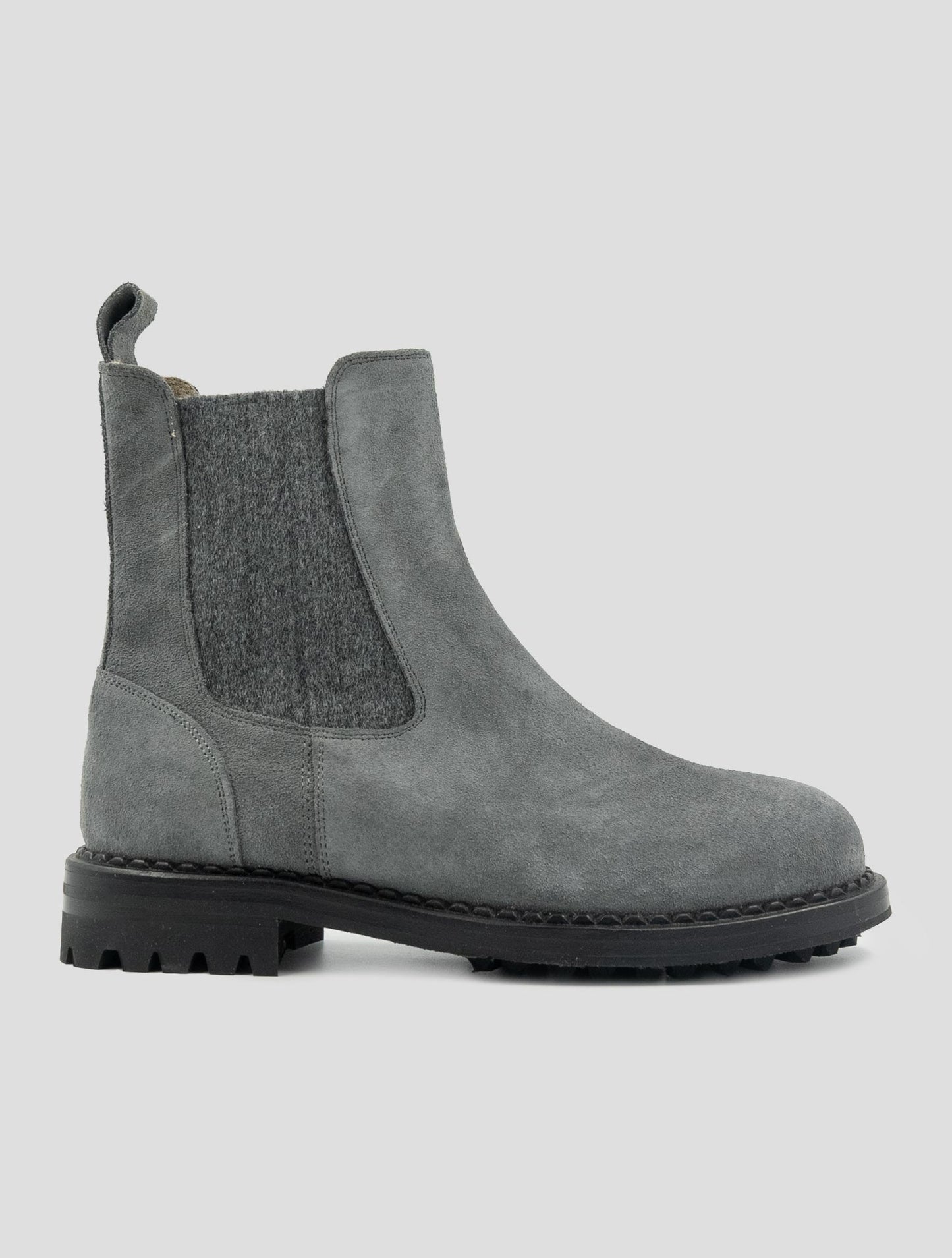 Kiton Gray Leather Suede Boots