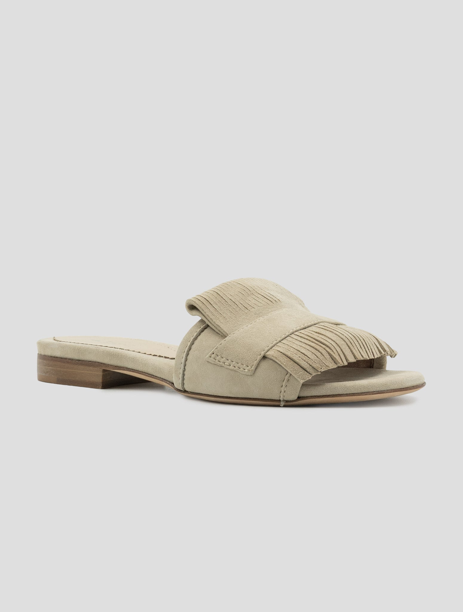 Kiton Beige Leather Suede Sandals