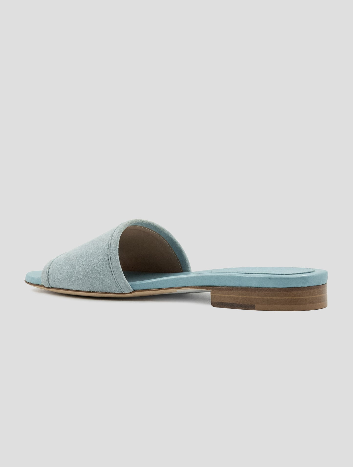 Kiton Light Blue Leather Suede Leather Sandals