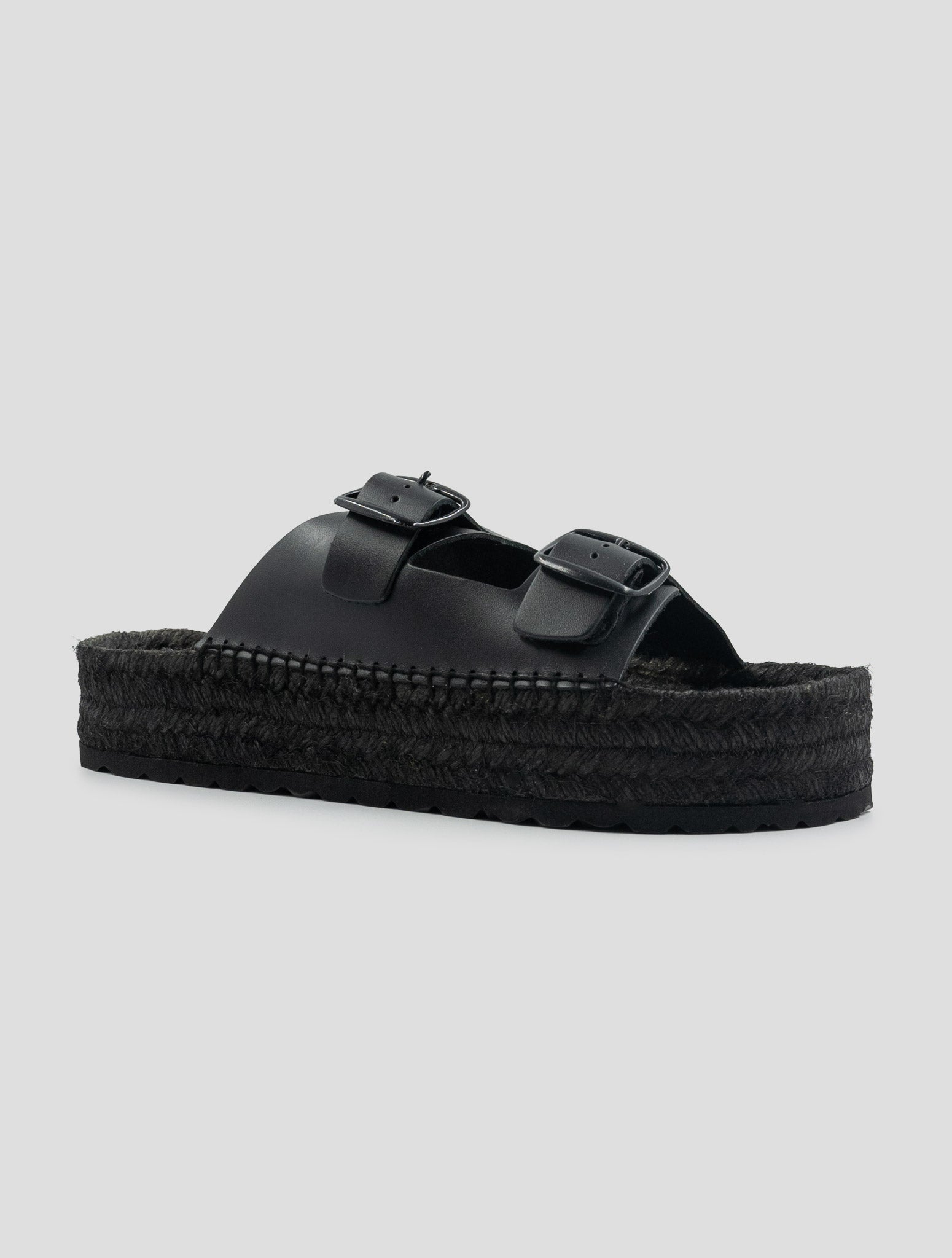 Kiton Black Leather Sandals