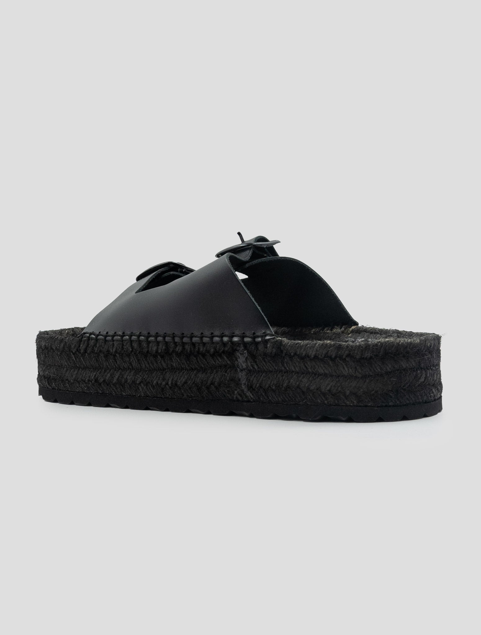 Kiton Black Leather Sandals