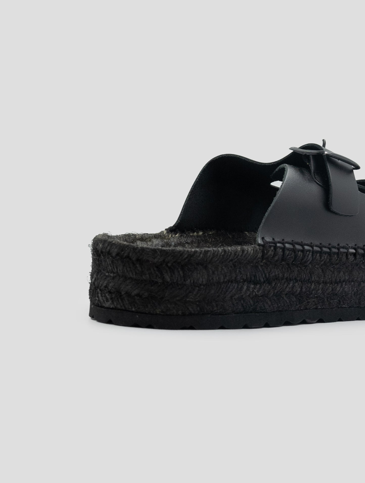 Kiton Black Leather Sandals