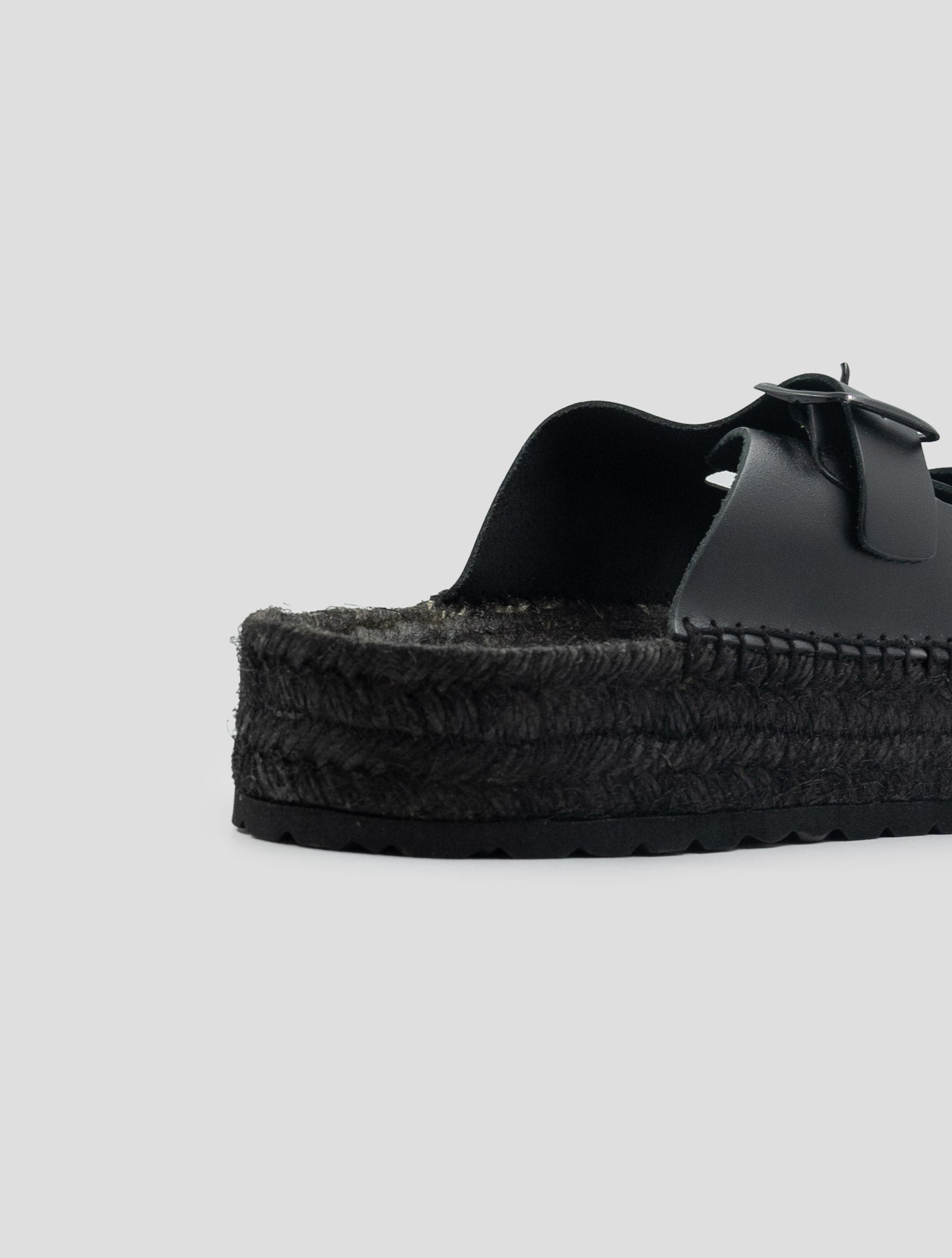 Kiton Black Leather Sandals