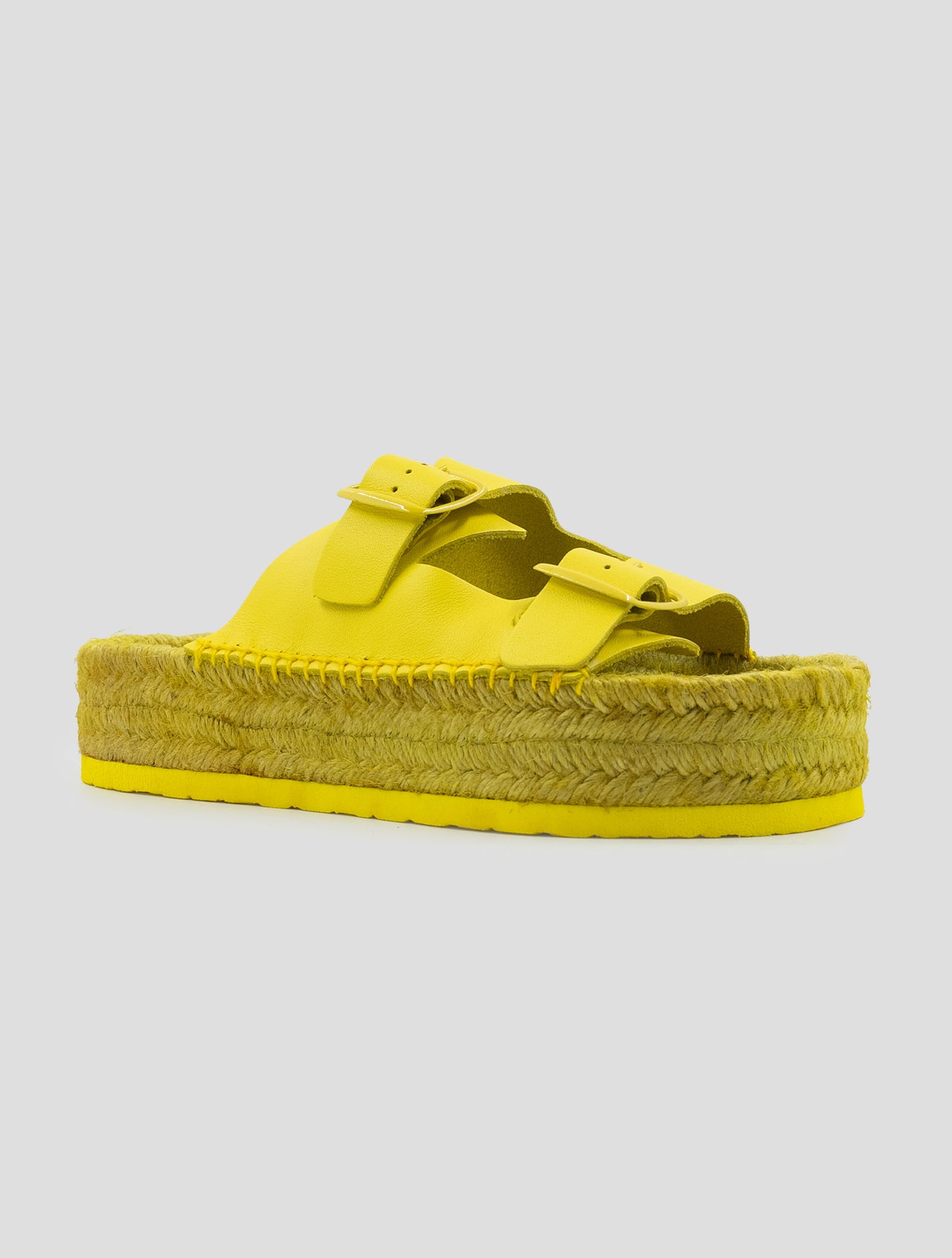 Kiton Yellow Leather Sandals