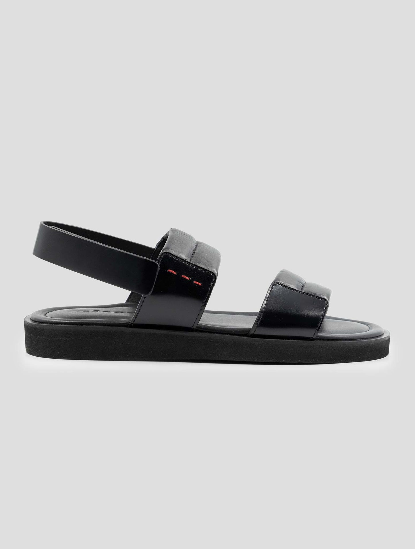 Kiton Black Leather Sandals