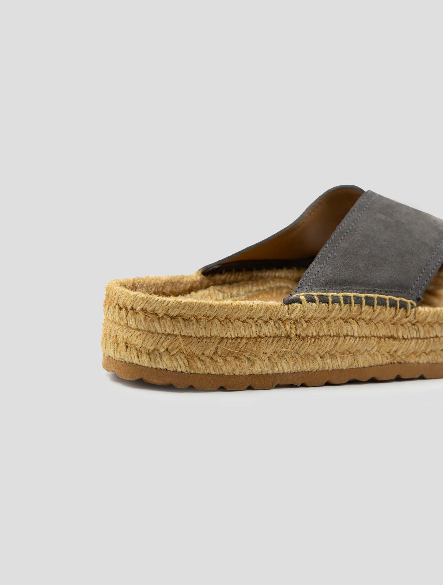 Kiton Gray Leather Suede Sandals