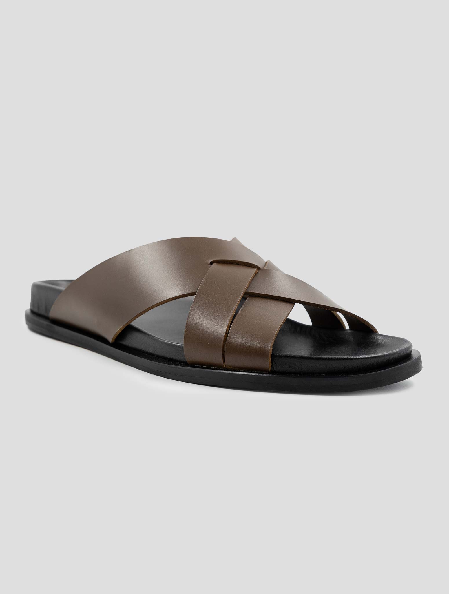 Kiton Brown Leather Sandals