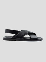 Kiton Black Leather Sandals