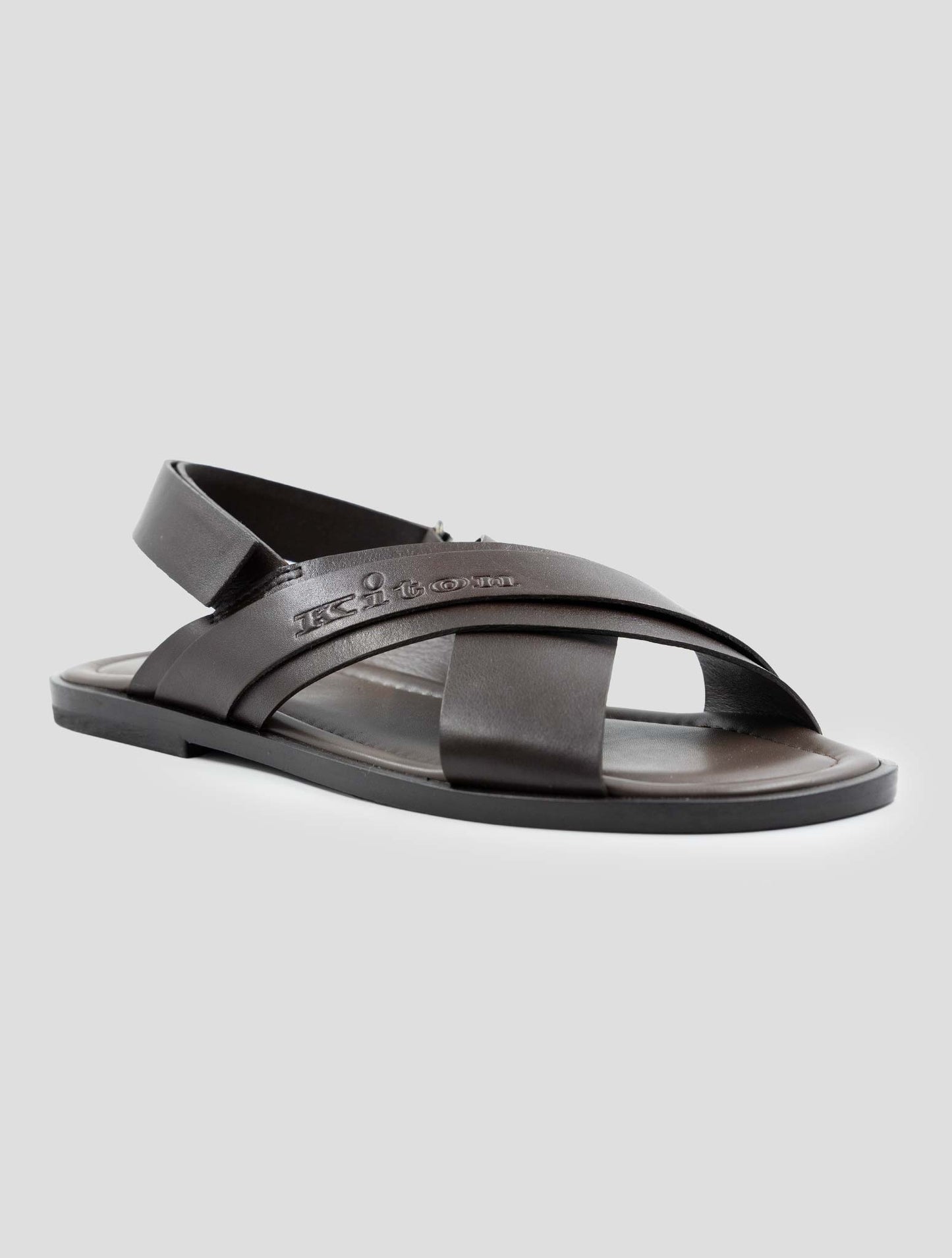 Kiton Brown Leather Sandals