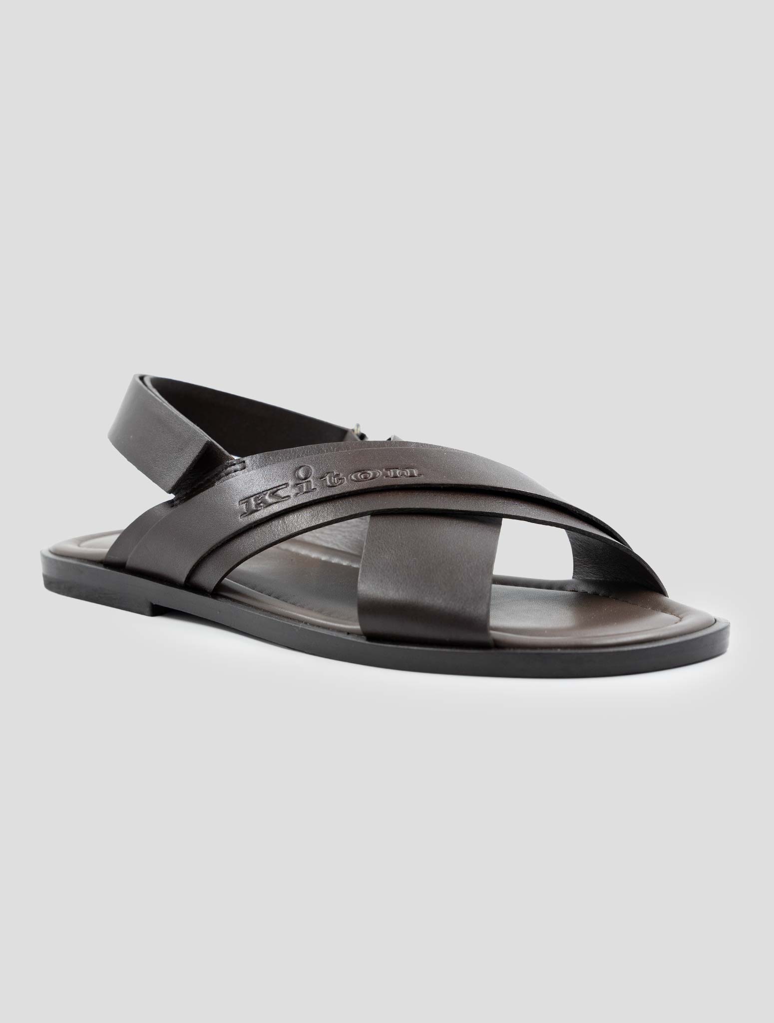 Kiton Brown Leather Sandals