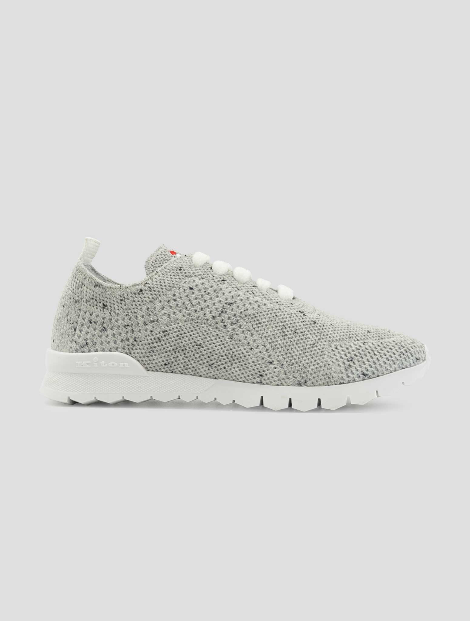 Kiton Gray Cashmere Pl Sneakers