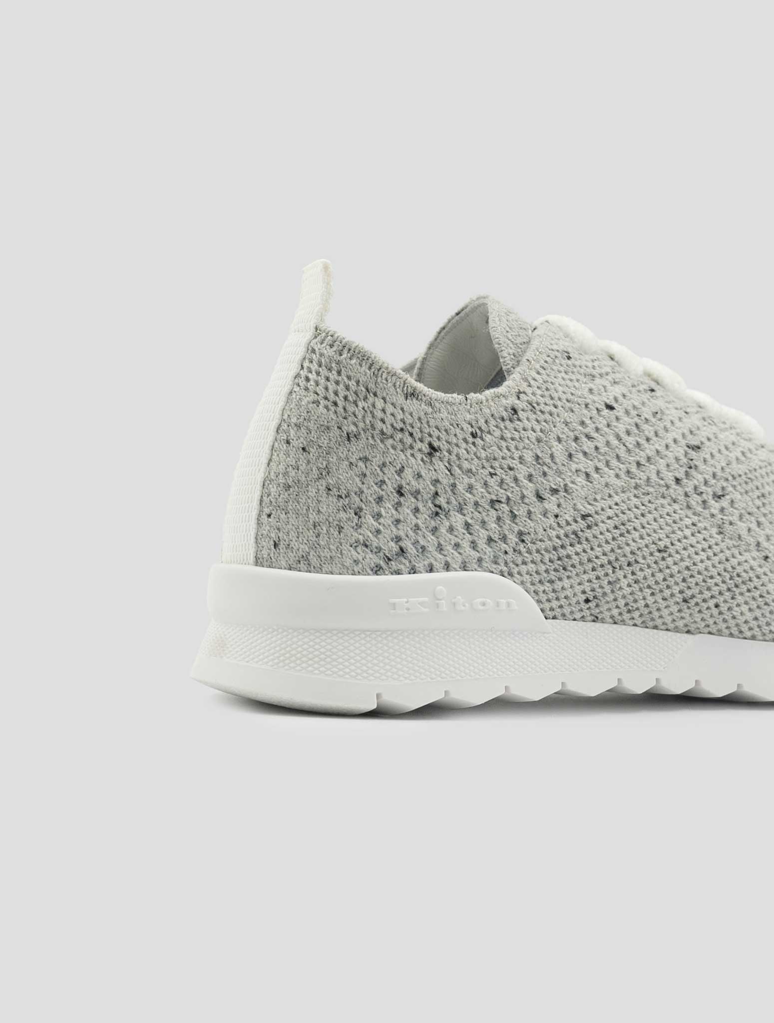 Kiton Gray Cashmere Pl Sneakers