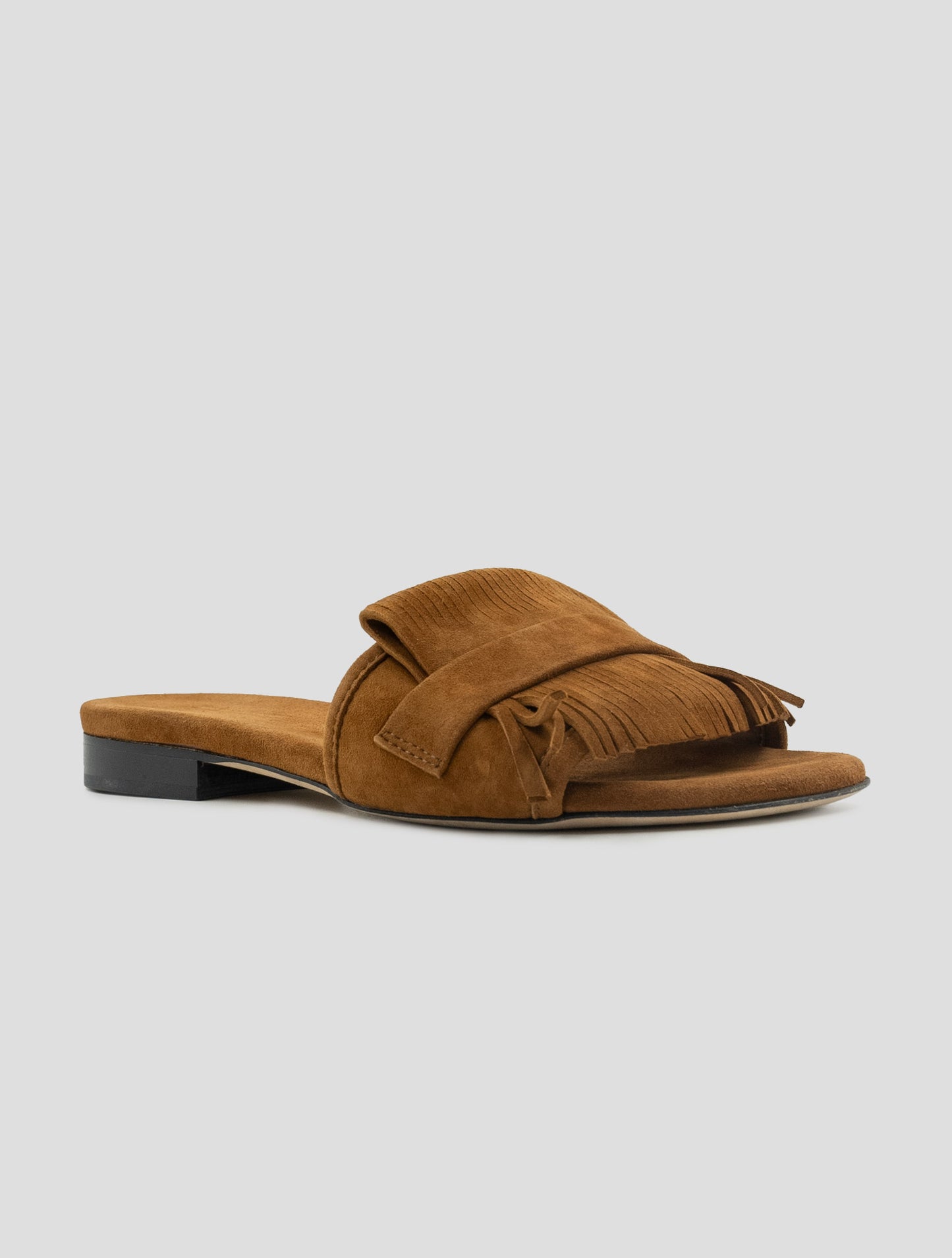 Kiton Brown Leather Suede Sandals