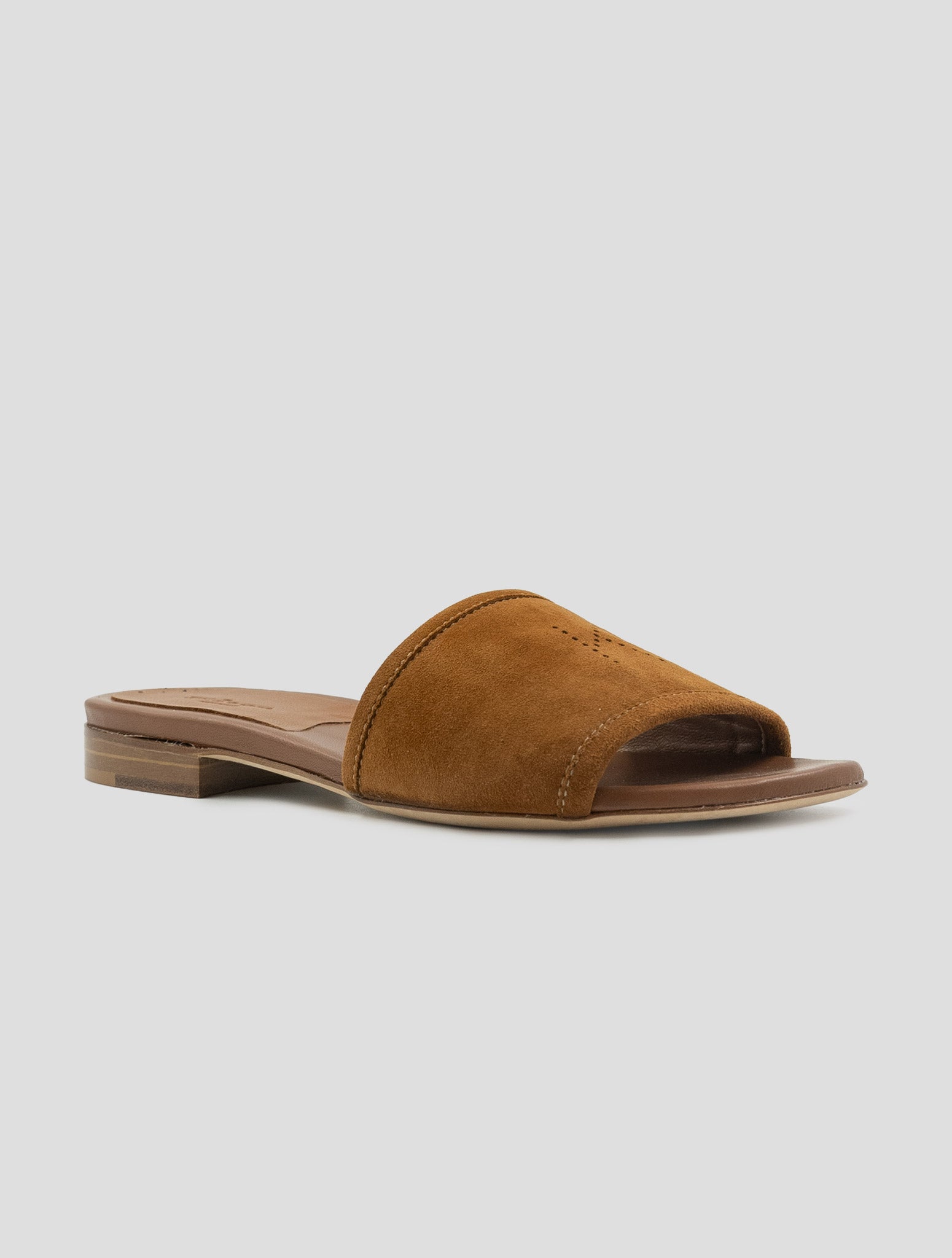 Kiton Brown Leather Suede Leather Sandals