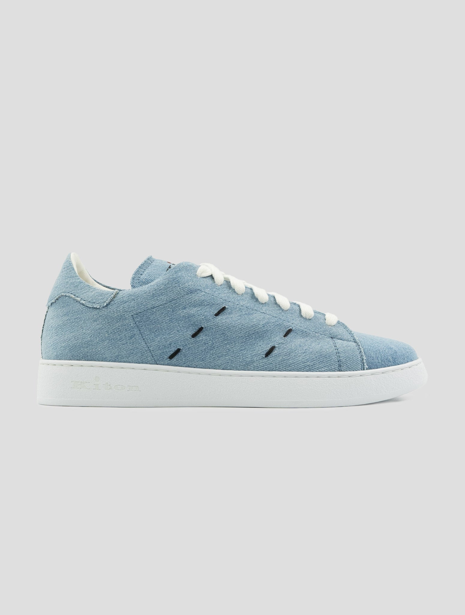 Kiton Denim Cotton Sneakers
