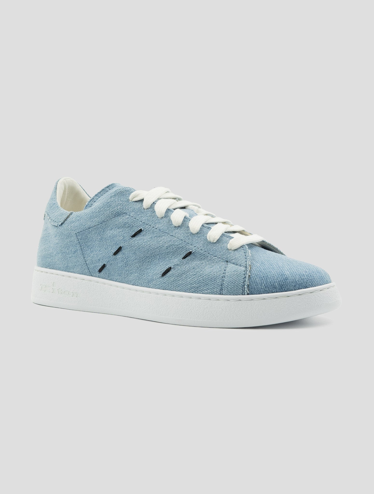 Kiton Denim Cotton Sneakers
