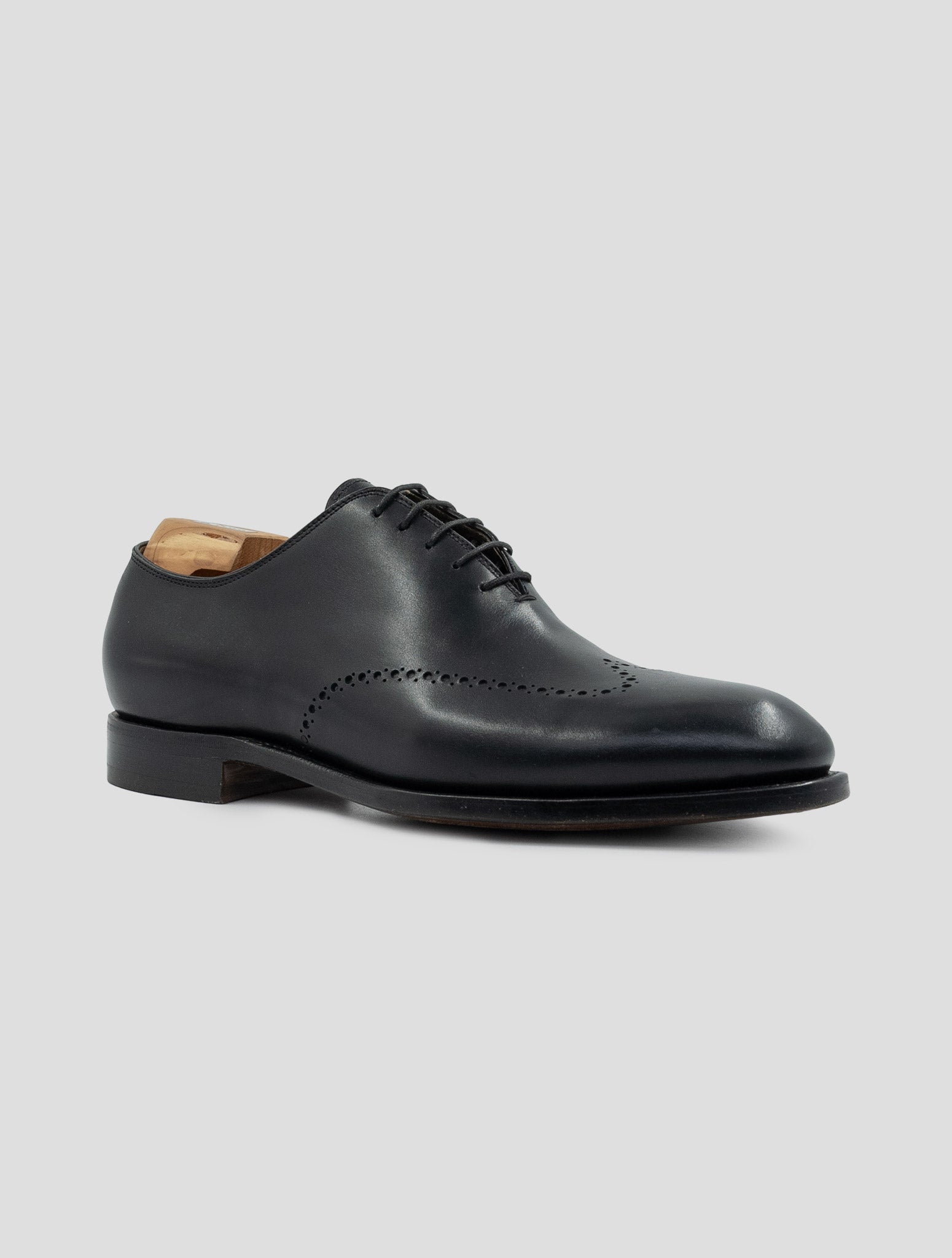 Kiton Black Leather Calf Dress Shoes
