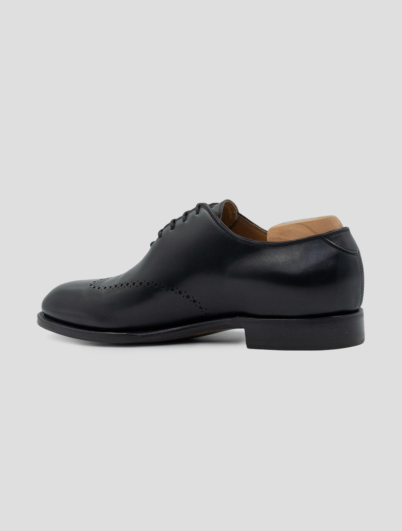 Kiton Black Leather Calf Dress Shoes