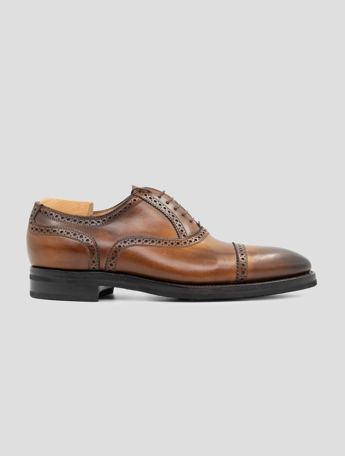 Kiton Brown Leather Calf Dress Shoes