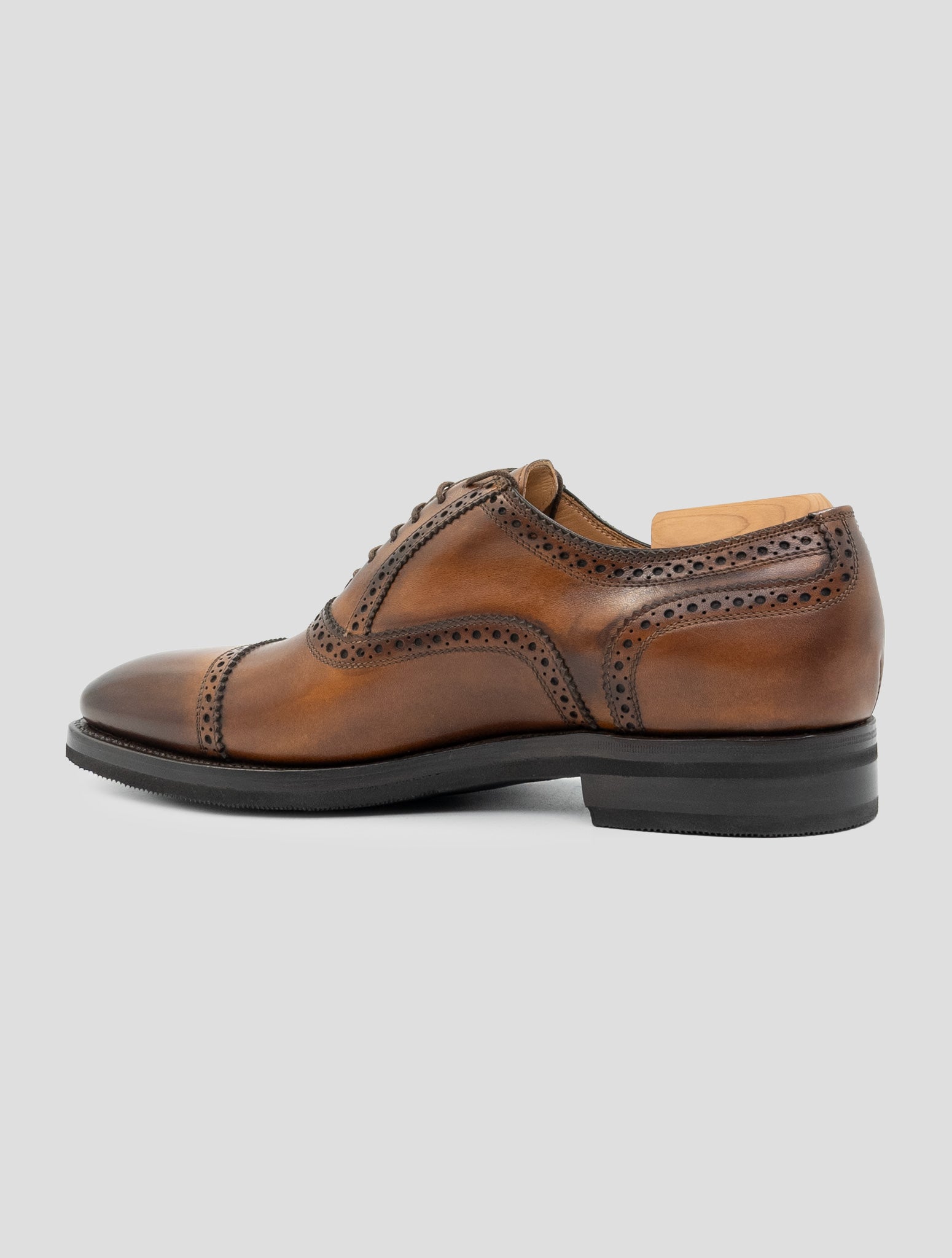 Kiton Brown Leather Calf Dress Shoes