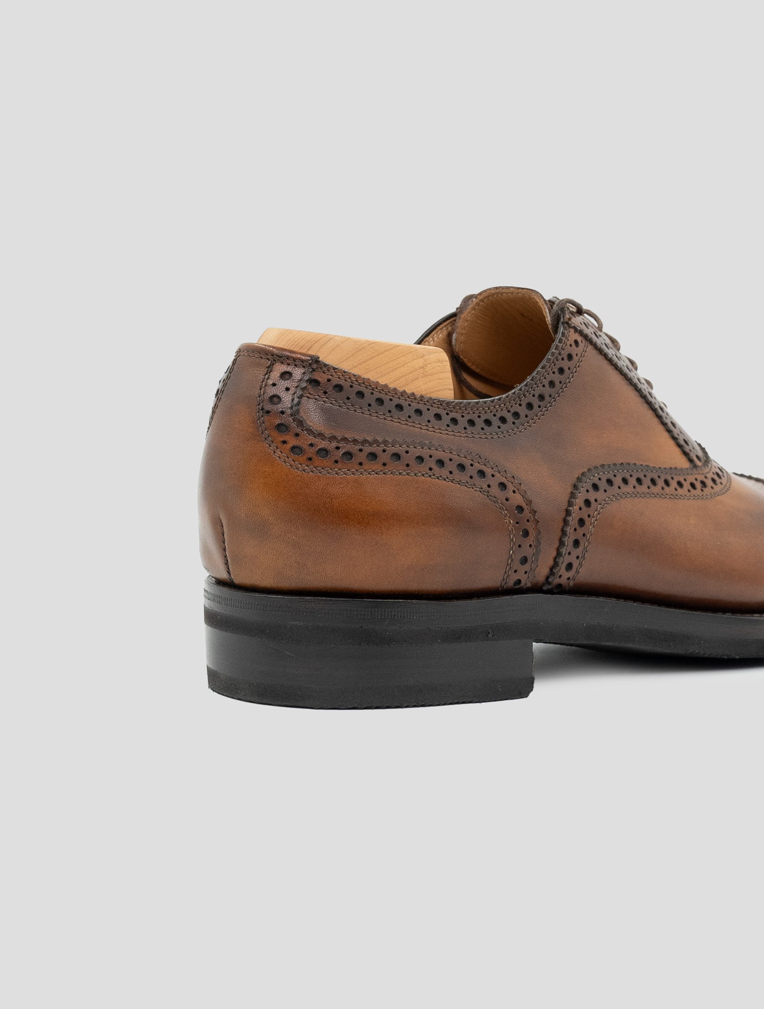 Kiton Brown Leather Calf Dress Shoes