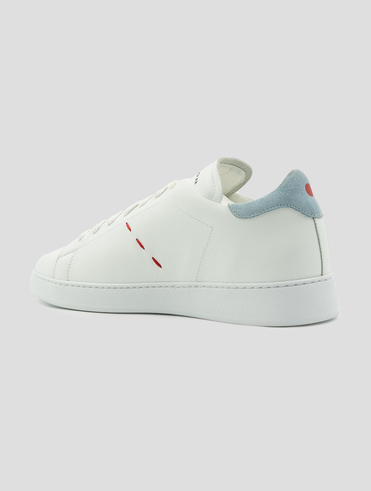 Kiton White Leather Calf Sneakers