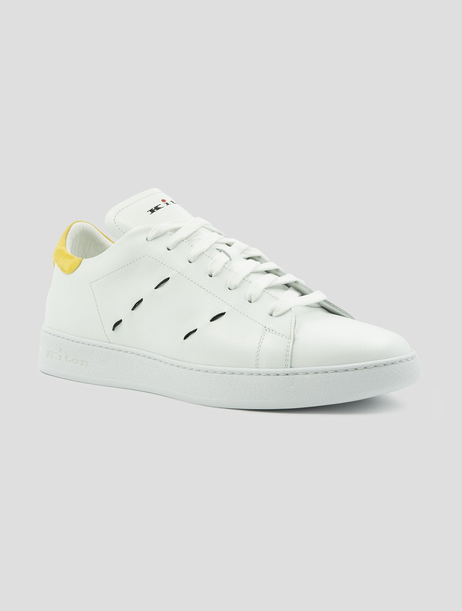 Kiton White Leather Sneakers