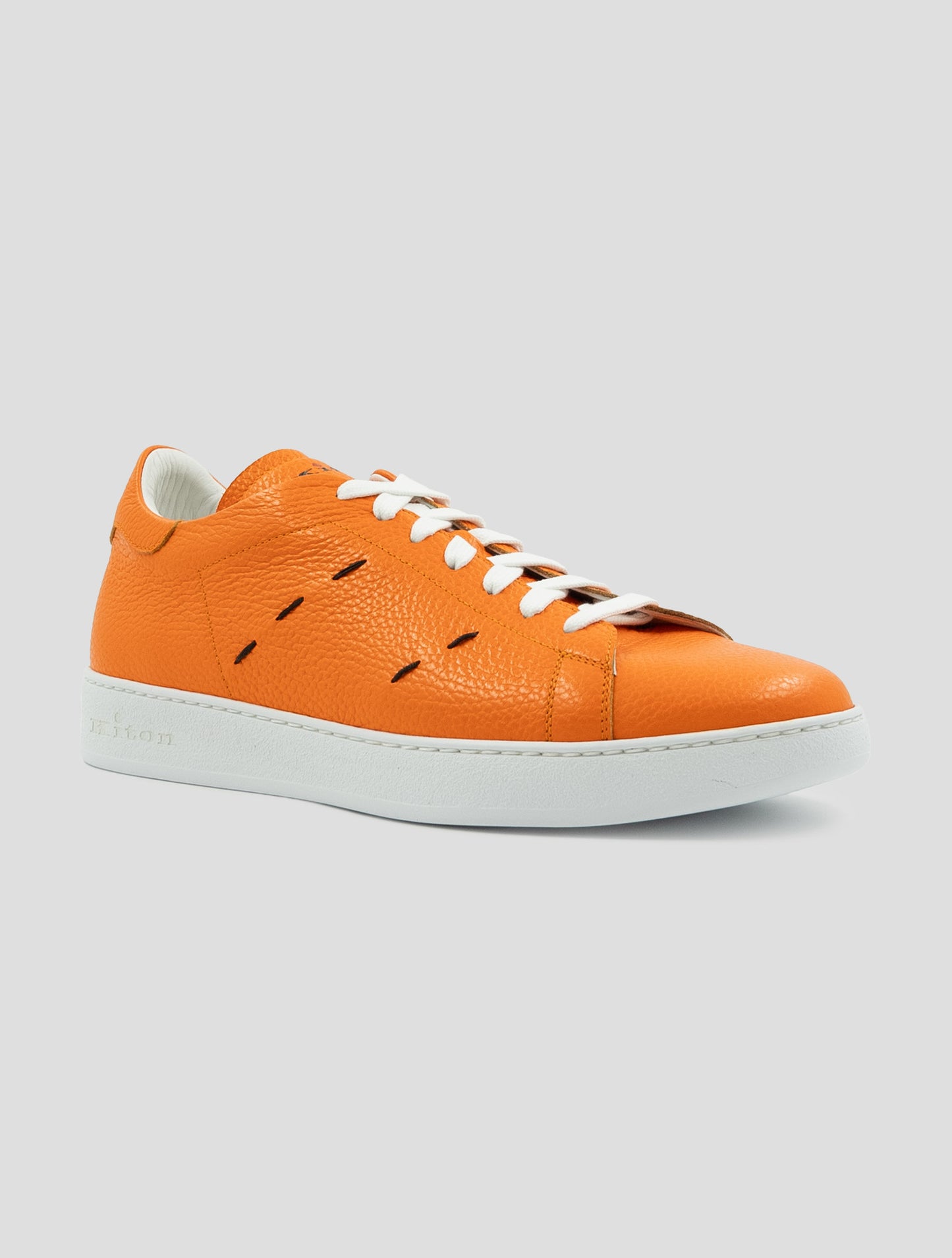 Kiton Orange Leather Sneakers