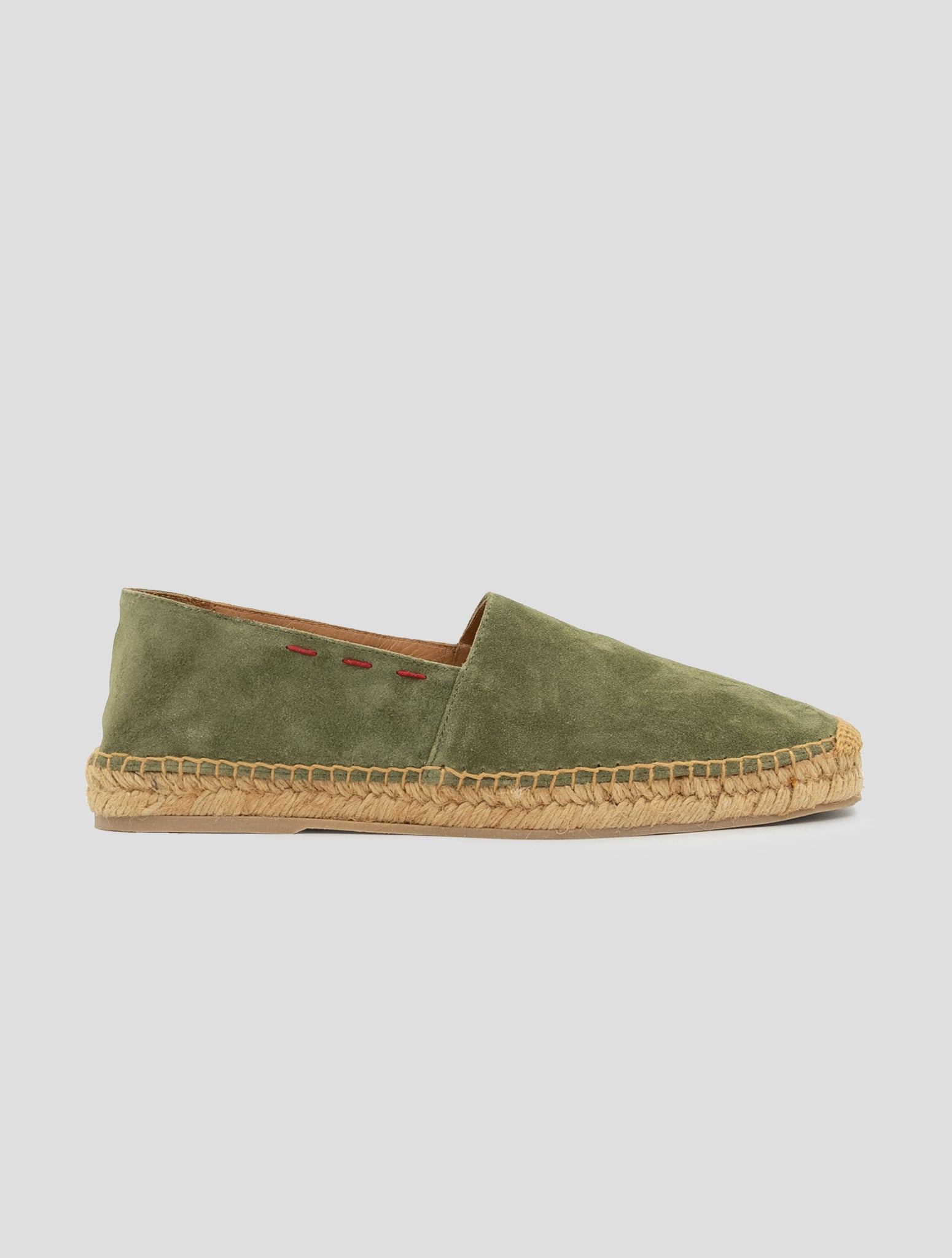 Kiton Green Leather Suede Espadrillas