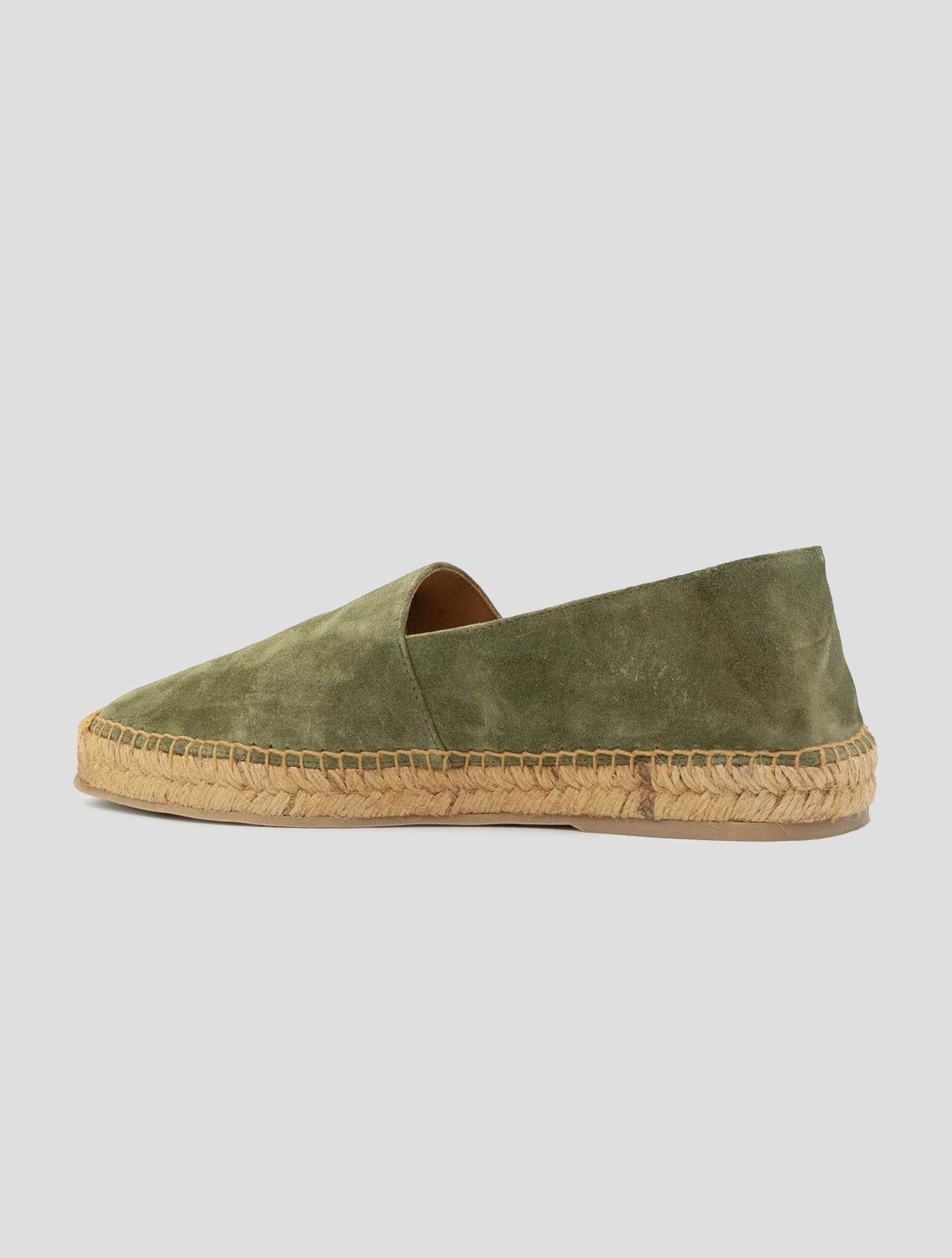 Kiton Green Leather Suede Espadrillas
