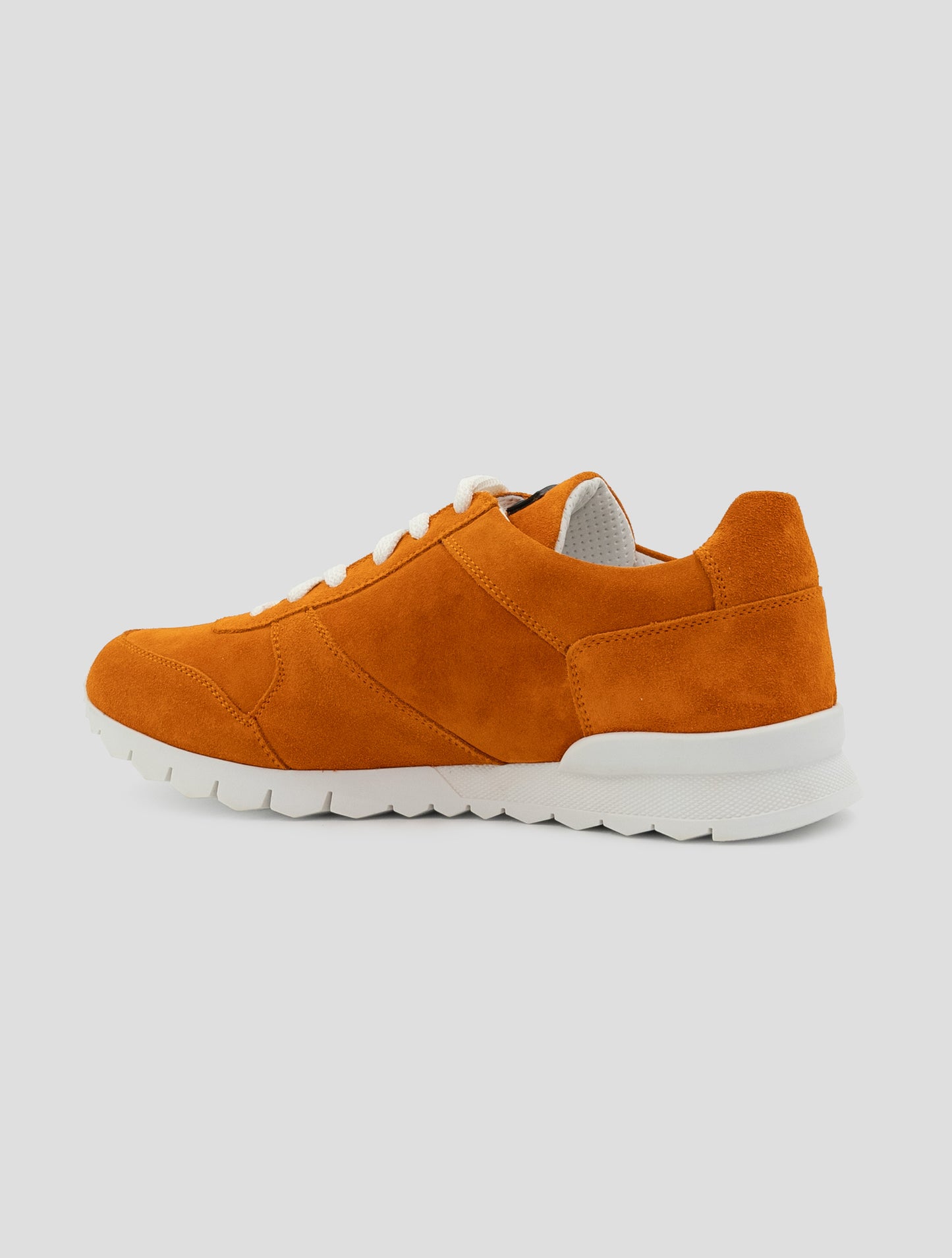 Kiton Orange Leather Suede Sneakers