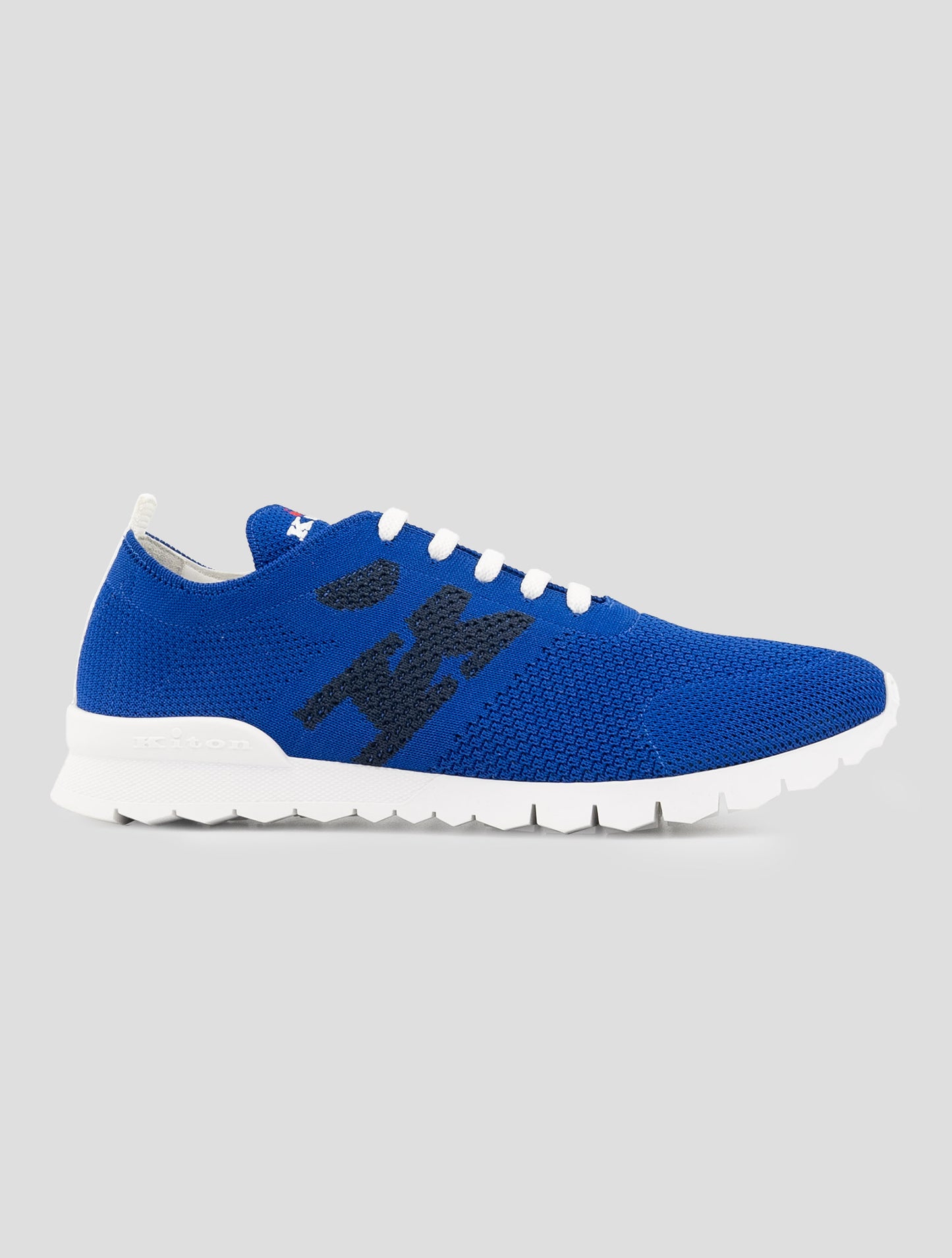 Kiton Blue Cotton Ea Sneakers