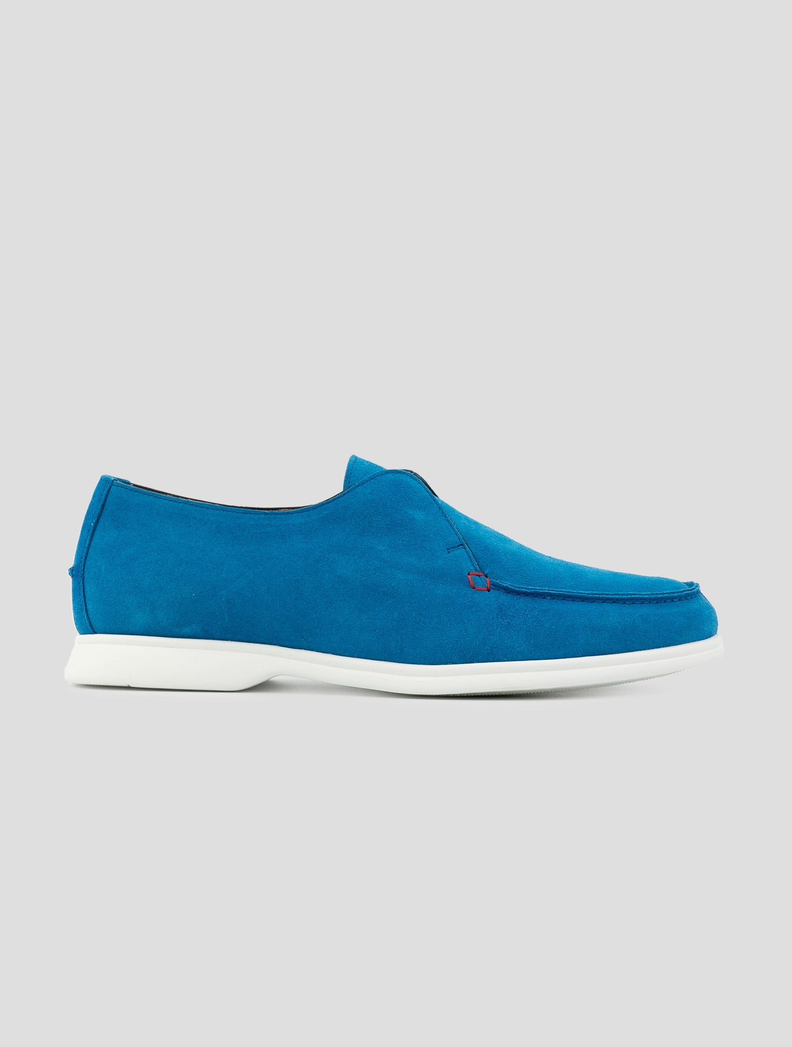 Kiton Light Blue Leather Suede Sneakers