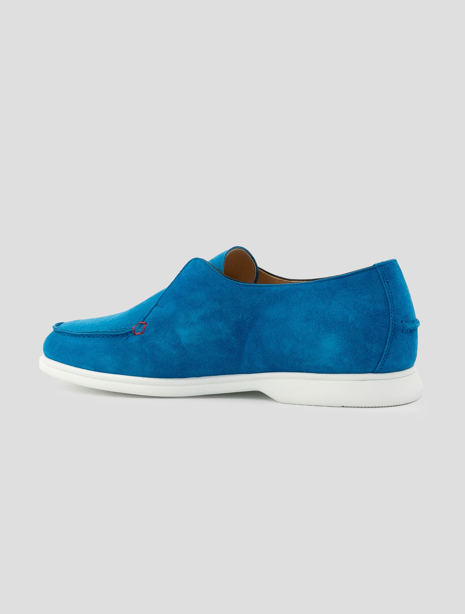 Kiton Light Blue Leather Suede Sneakers
