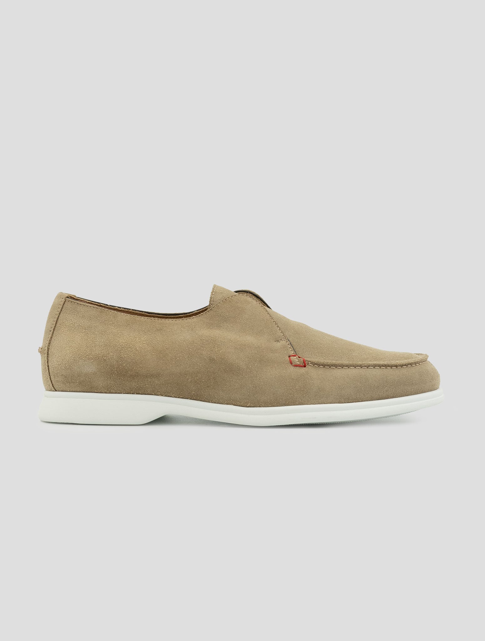 Kiton Beige Leather Suede Sneakers