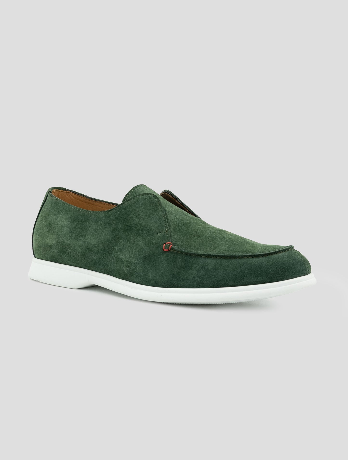 Kiton Green Leather Suede Sneakers