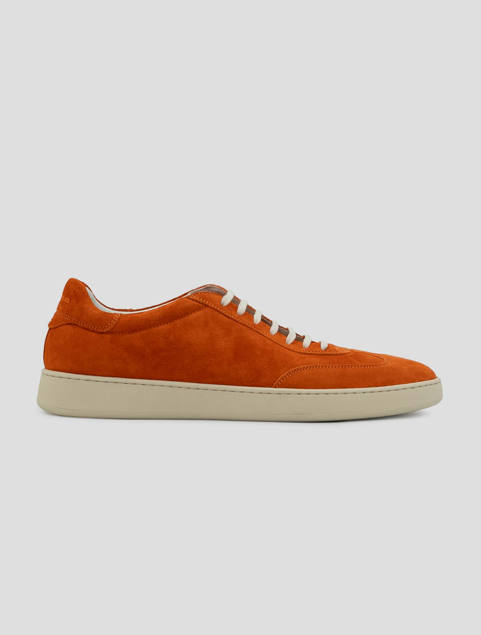 Kiton Orange Leather Suede Sneakers