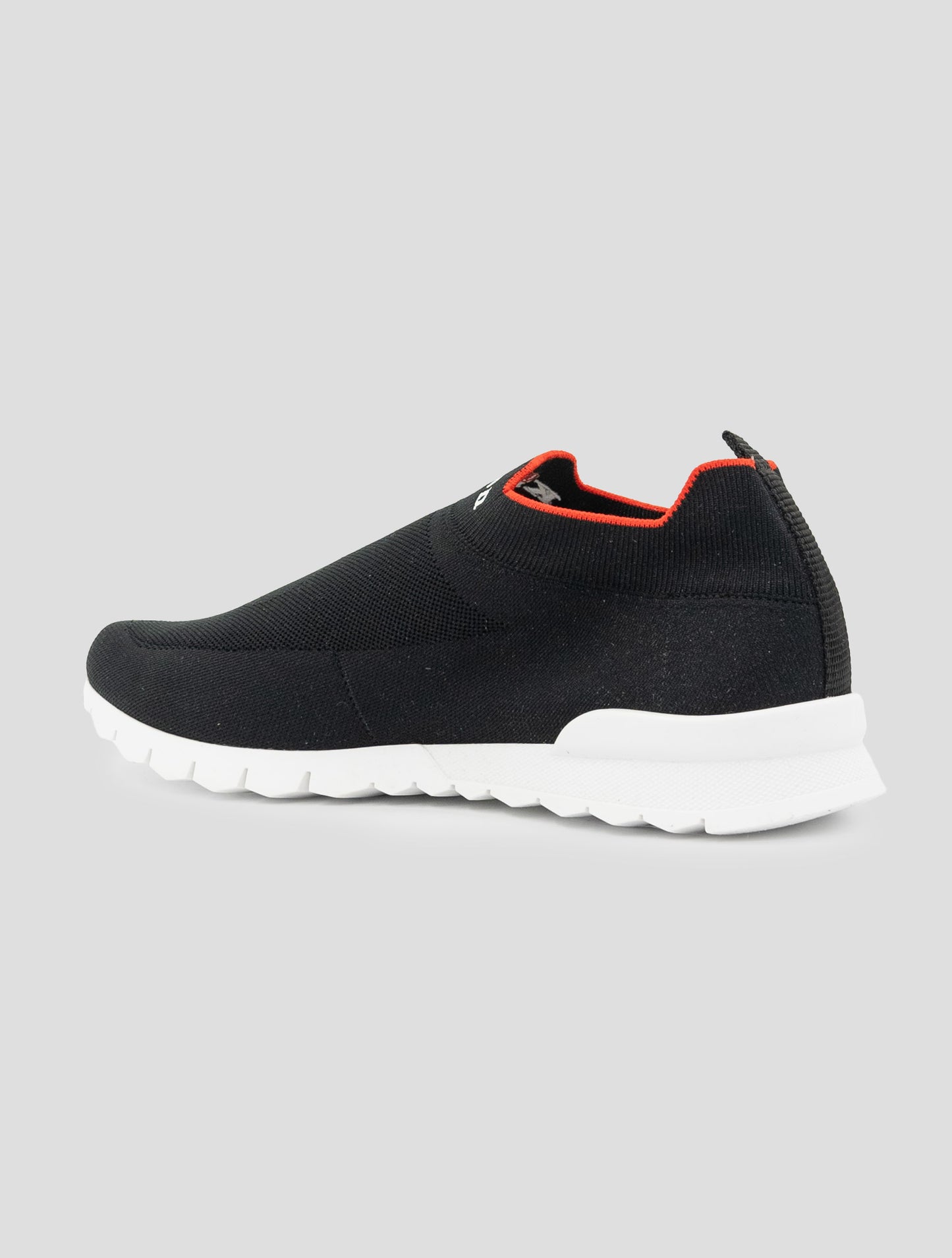 Kiton Black Red Cotton Ea Sneakers