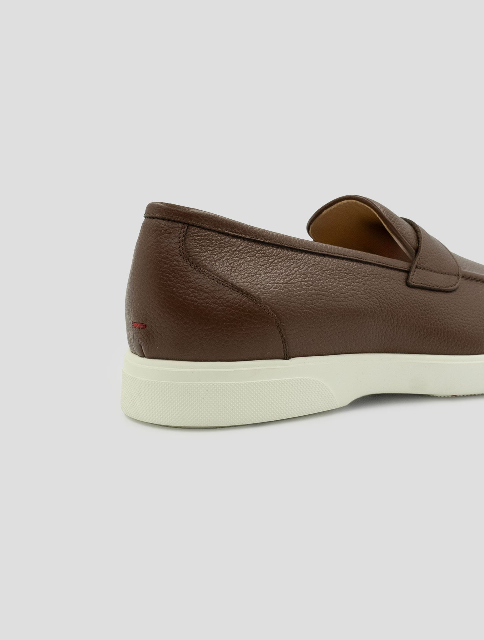 Kiton Brown Leather Calf Loafers