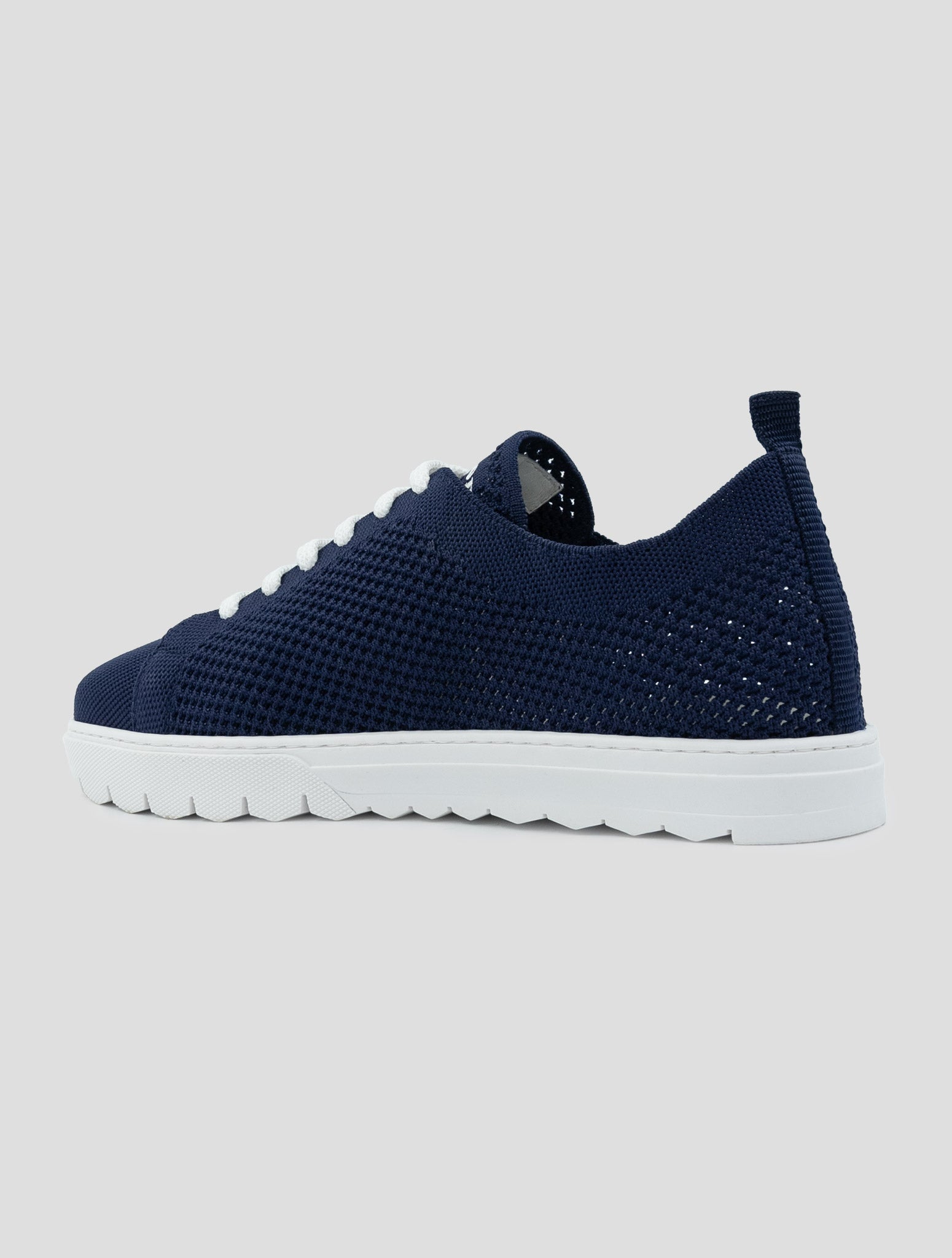 Kiton Blue Cotton Ea Sneakers