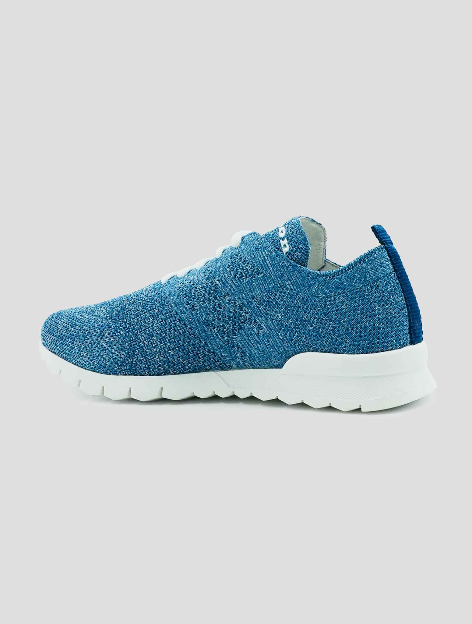 Kiton Blue Cotton Ea Sneakers