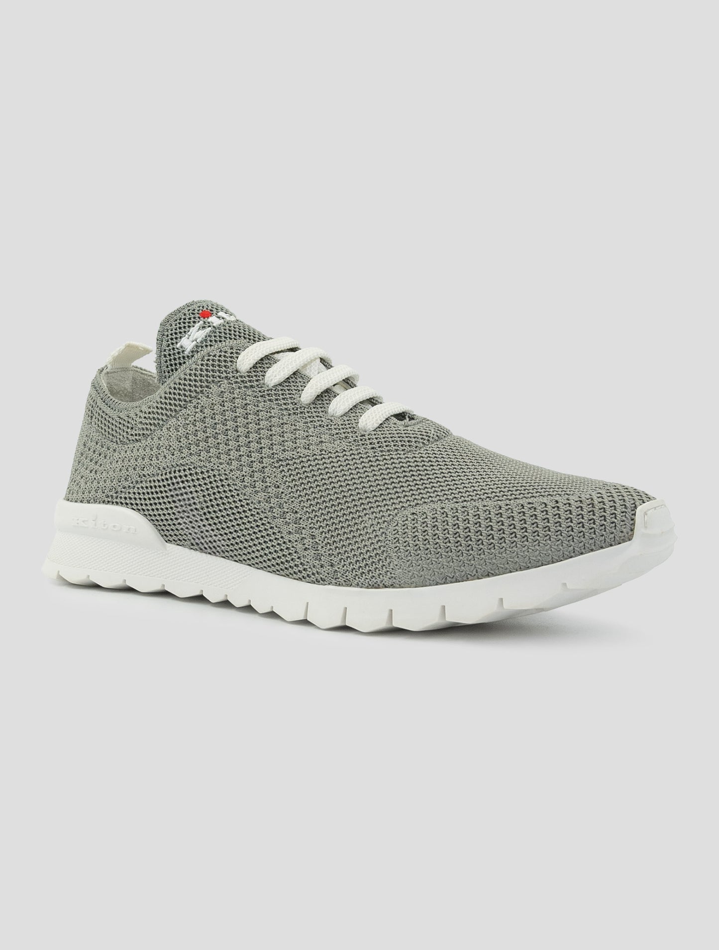 Kiton Gray Cotton Ea Sneakers