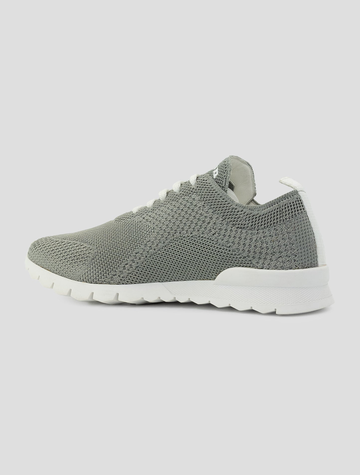 Kiton Gray Cotton Ea Sneakers