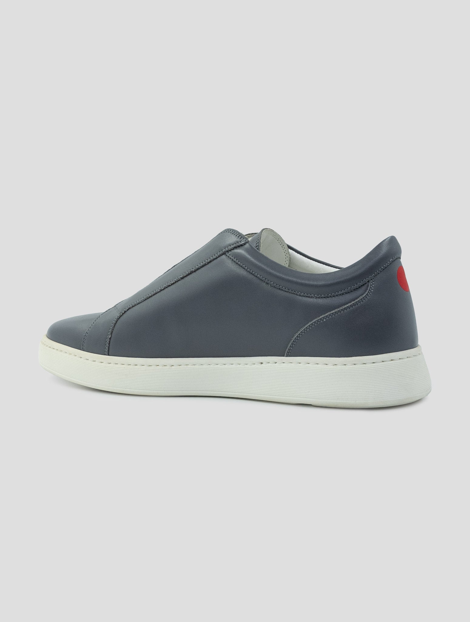 Kiton Gray Leather Sneakers