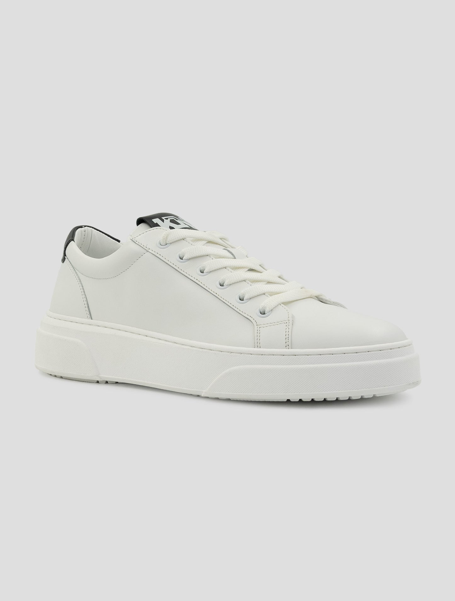 Kiton Knt White Leather Sneakers