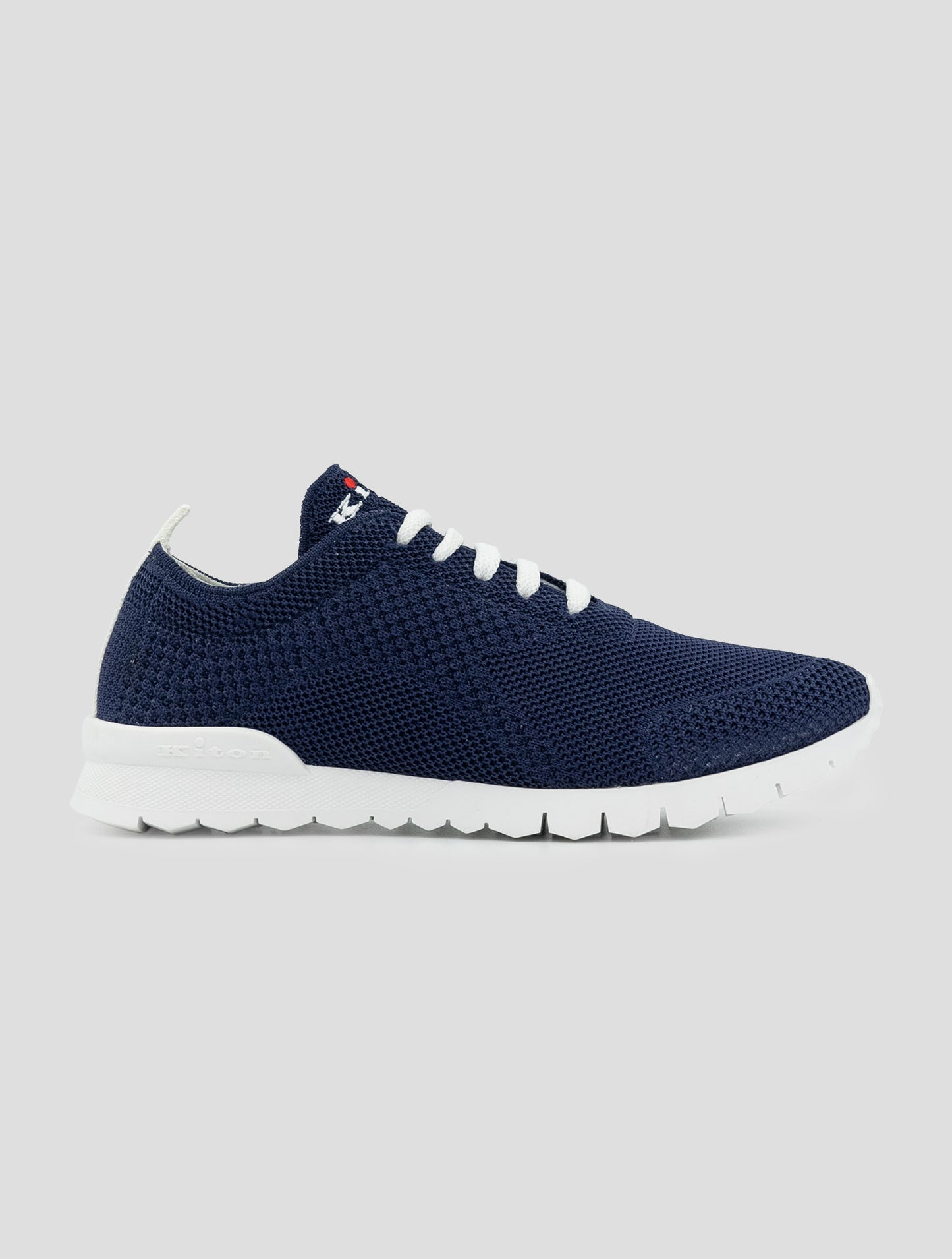 Kiton Blue Cotton Ea Sneakers