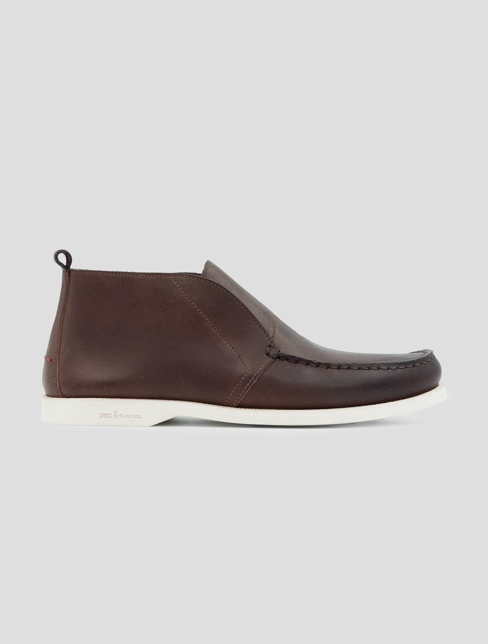 Kiton Brown Leather Sneakers
