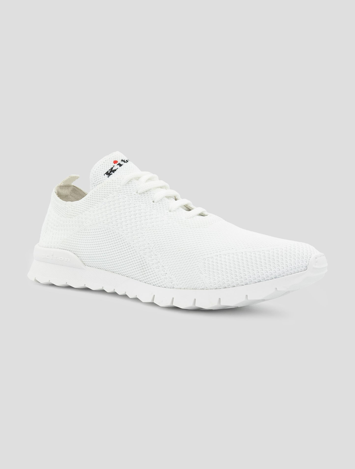 Kiton White Cotton Ea Sneakers