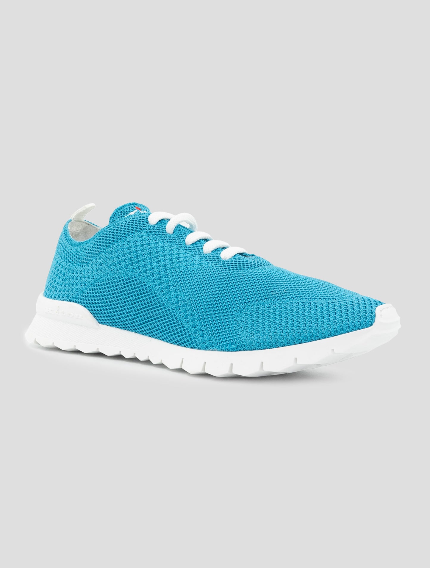 Kiton Light Blue Cotton Ea Sneakers